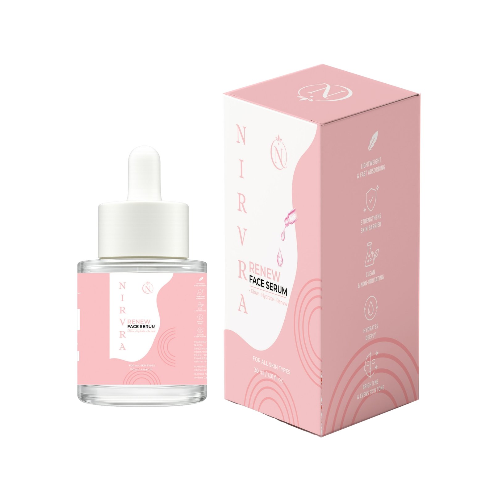 A lightweight facial serum powered by Bakuchiol, Vitamin C, Hyaluronic Acid, and Licorice Extract to brighten skin, improve texture, reduce the appearance of dark spots, and deliver deep hydration.