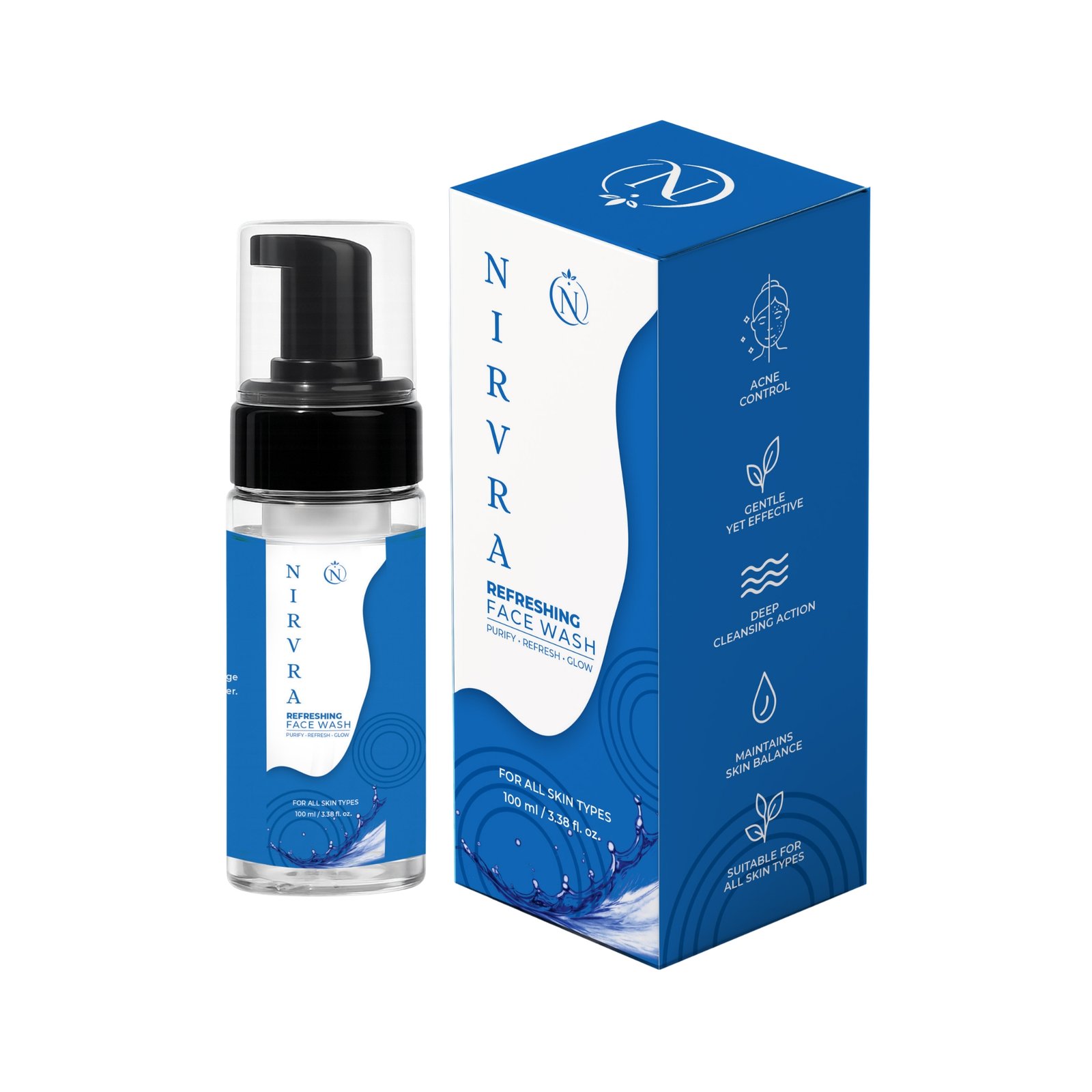 Nirvra Refreshing Face Wash – Brightening Daily Cleanser
