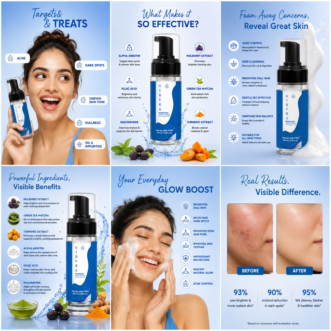 Nirvra Refreshing Face Wash – Brightening Daily Cleanser - Image 2